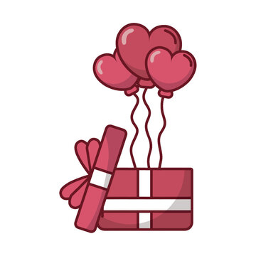 happy valentines day heart balloons helium with gifts