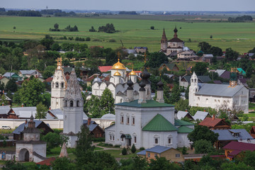 Many churches in the Russian city.