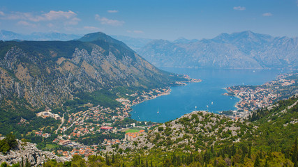 Bay of the city of Kotor, Montenegro.