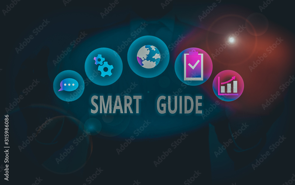 Poster handwriting text smart guide. conceptual photo used to guide the development of measurable goals to 