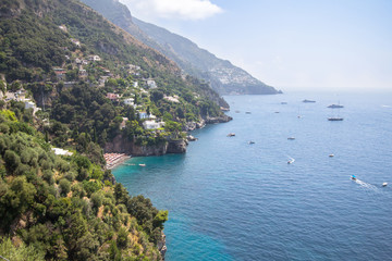Fototapeta na wymiar Coastline of the Positano, Italy