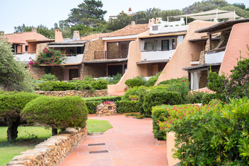 Fototapeta na wymiar Typical residential house complex, Sardinia, Italy