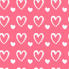 Seamless pattern with hearts. Vector isolated illustration.