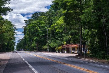 Fototapeta na wymiar Highway photographed in Linhares, Espirito Santo. Southeast of Brazil. Atlantic Forest Biome. Picture made in 2015.
