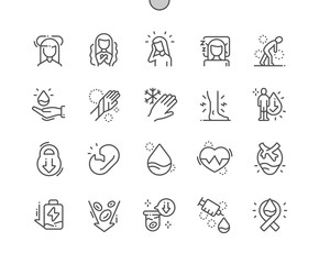 Anemia Well-crafted Pixel Perfect Vector Thin Line Icons 30 2x Grid for Web Graphics and Apps. Simple Minimal Pictogram