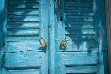 Greek Island village scene in Filoti.