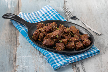 fried liver cubes