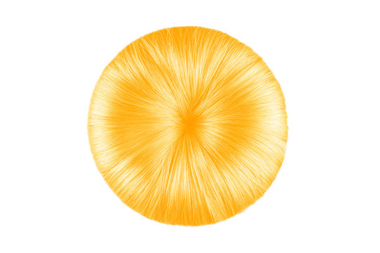 recommend clip art: Blond hair on white, isolated. Doughnut bun
