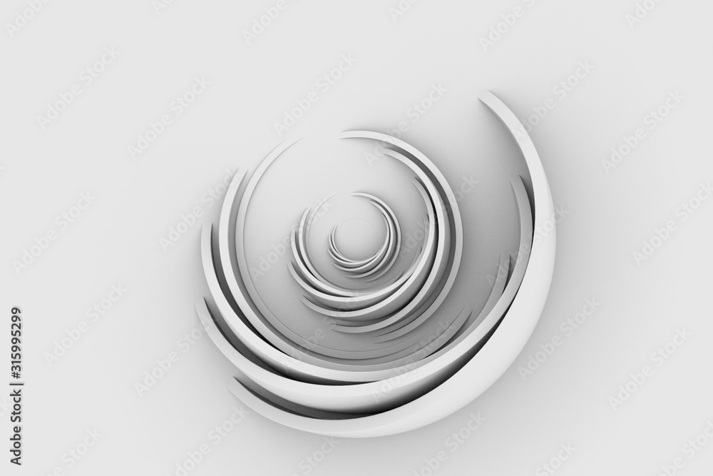 Poster grey circle grungy and grainy bleached abstract color background, made of intersecting geometric fig