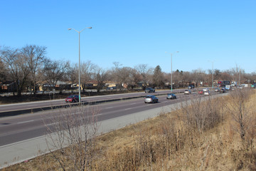 Interstate 94, the Edens Expressway, in Morton Grove, Illinois