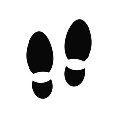 Footprint icon isolated on white background. Vector shoe print.
