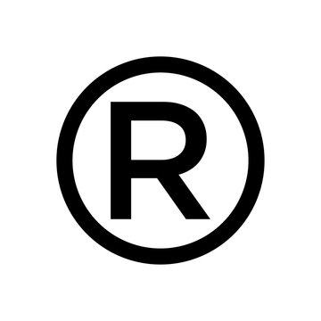 Register signage, R letter trendy