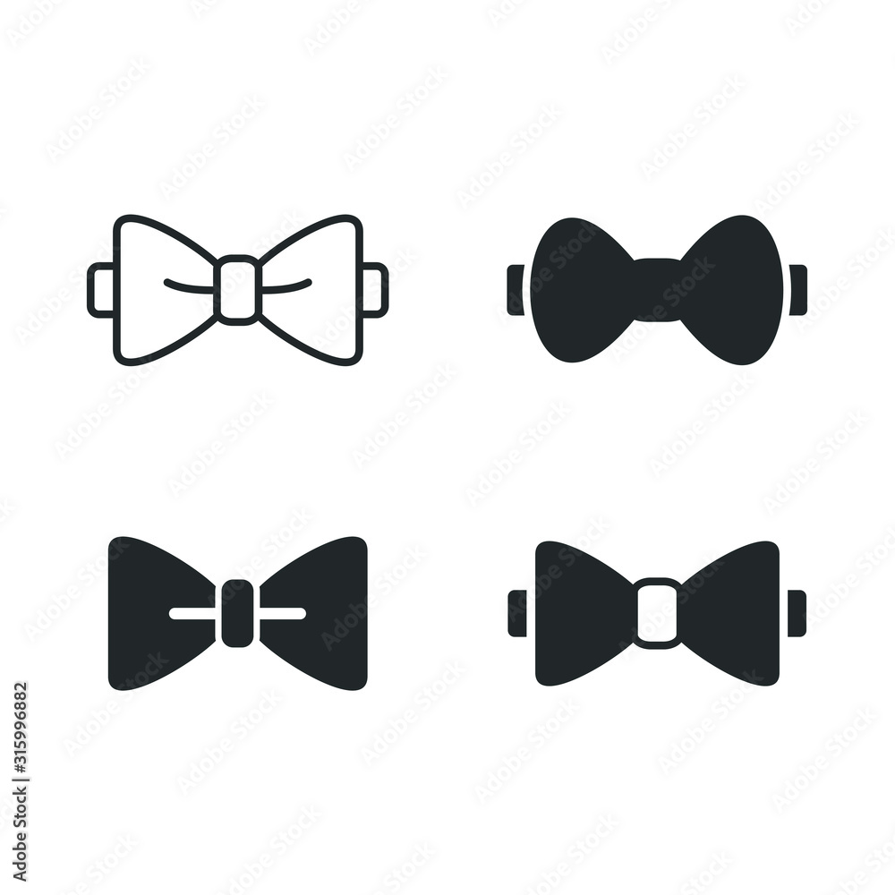 Poster bow tie icon template color editable. bow tie symbol vector sign isolated on white background illustration for graphic and web design.