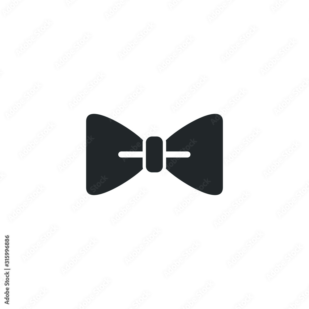 Aufkleber bow tie icon template color editable. bow tie symbol vector sign isolated on white background illustration for graphic and web design.