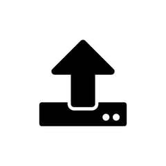 Upload signage arrow icon trendy