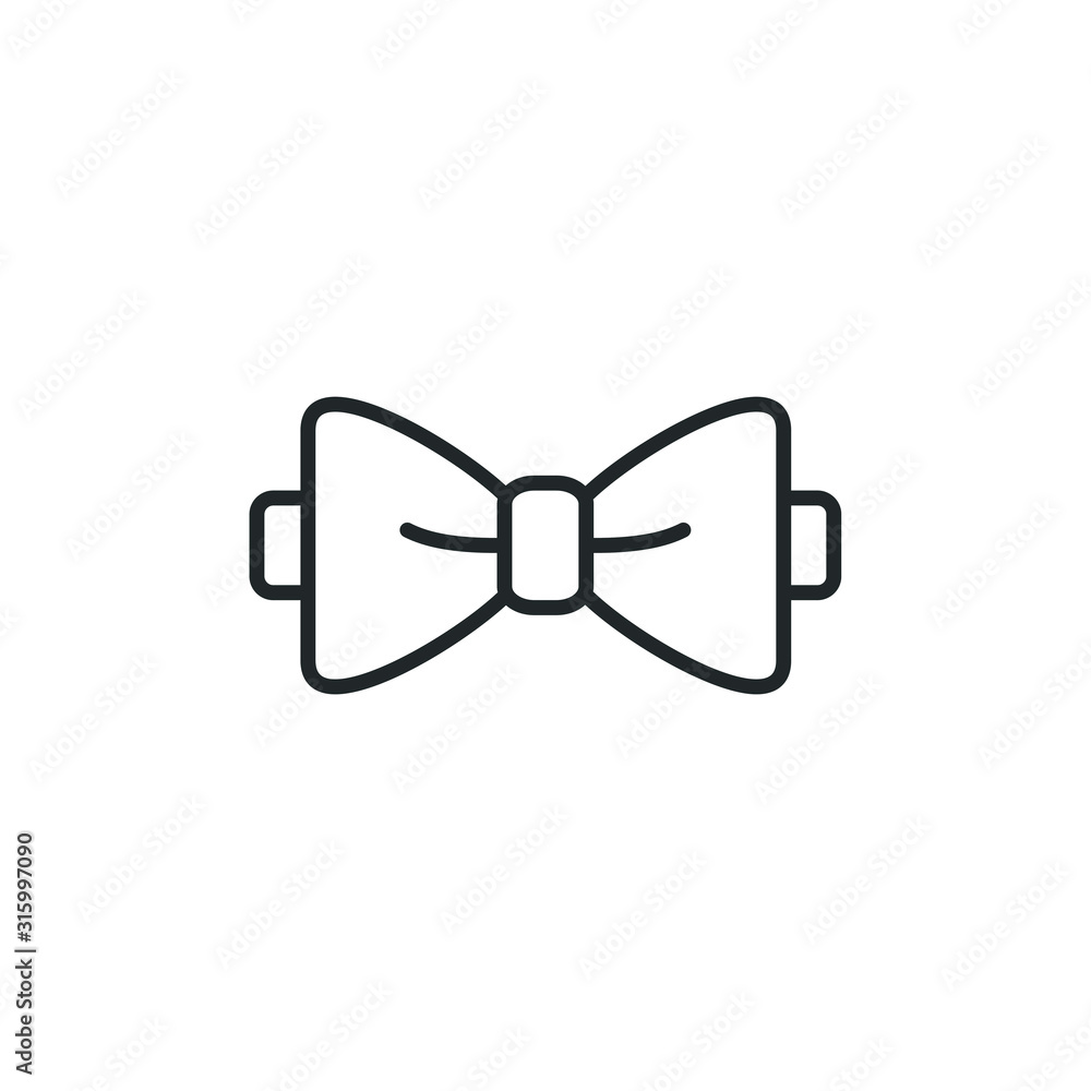 Aufkleber bow tie icon template color editable. bow tie symbol vector sign isolated on white background illust