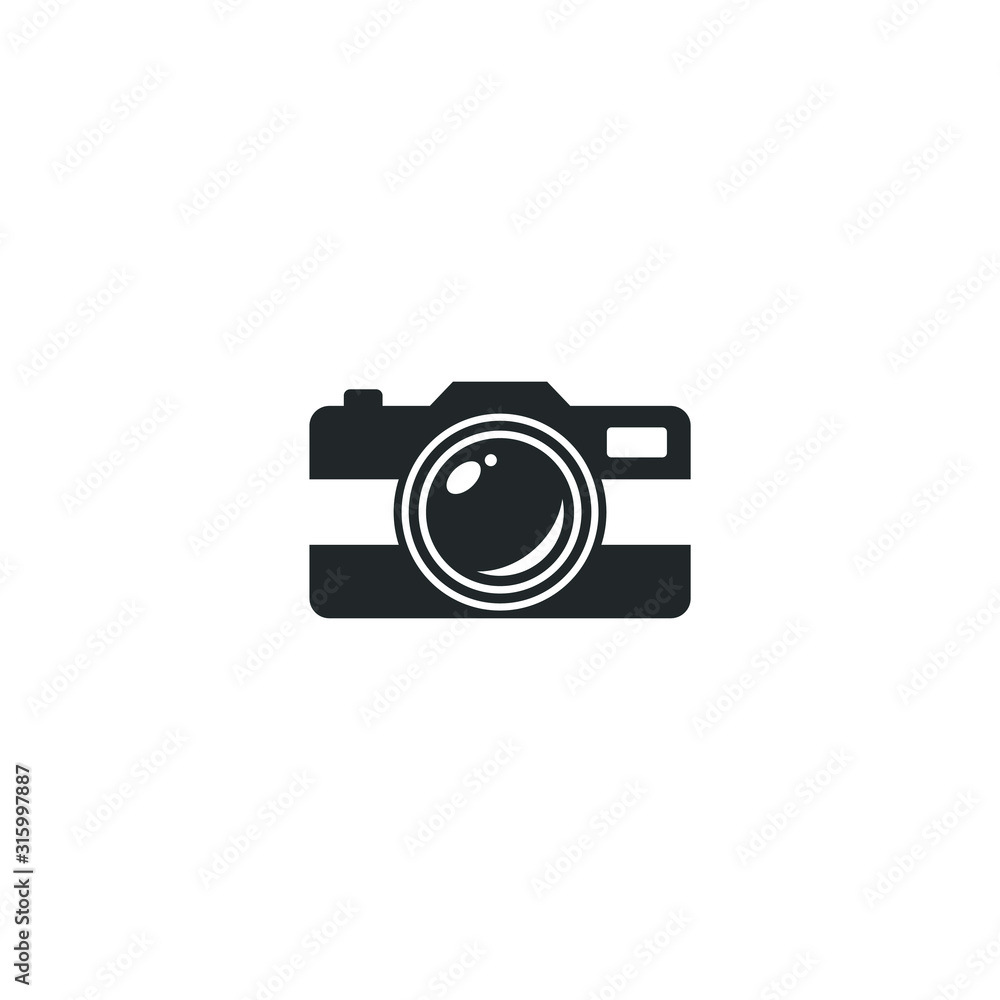 Poster camera icon template color editable. photo camera, snapshot photography symbol vector sign isolated 