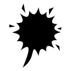 Modern black speech of bubbles isolated on white background.