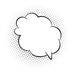Cartoon, Comic Speech Bubbles, with Halftone Dot shadows on white background. in Pop Art Style for Comics Book , Social Media Banners, Promotional Material - vector design.