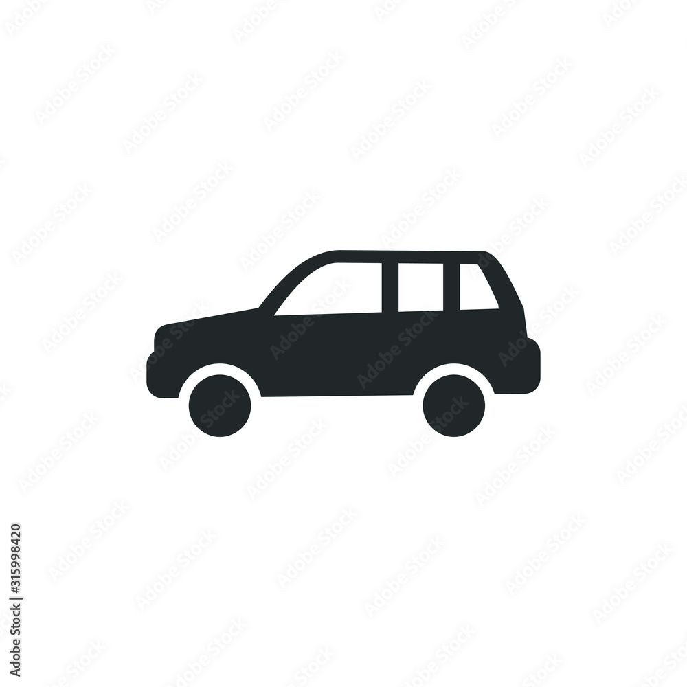 Aufkleber classic car. retro car icon template color editable. car transportation symbol vector sign isolated 