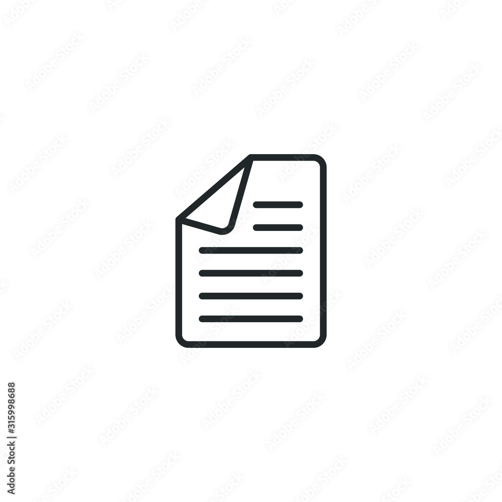 Poster document icon template color editable. document symbol vector sign isolated on white background illustration for graphic and web design.