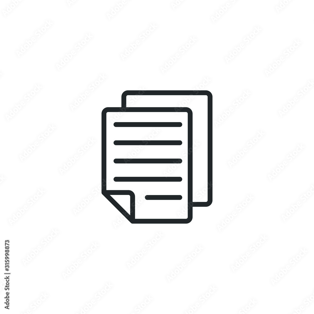 Poster document icon template color editable. document symbol vector sign isolated on white background illustration for graphic and web design.