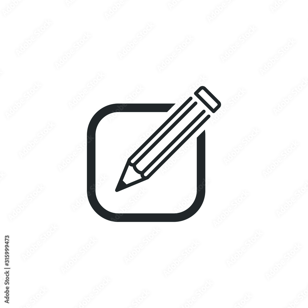 Leinwandbilder edit text icon template color editable. edit symbol vector sign isolated on white background illustr