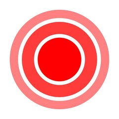 Pain Circle Icon. Target, Focus or Sick Spot Illustration As A Simple Vector Sign Trendy Symbol for Design and Websites, Presentation or Mobile Application.