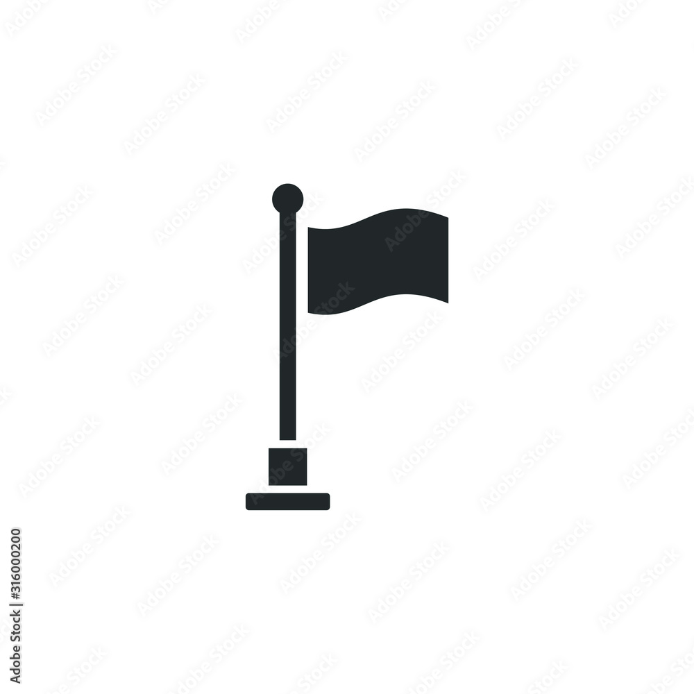 Poster flag icon template color editable. flag symbol vector sign isolated on white background illustration