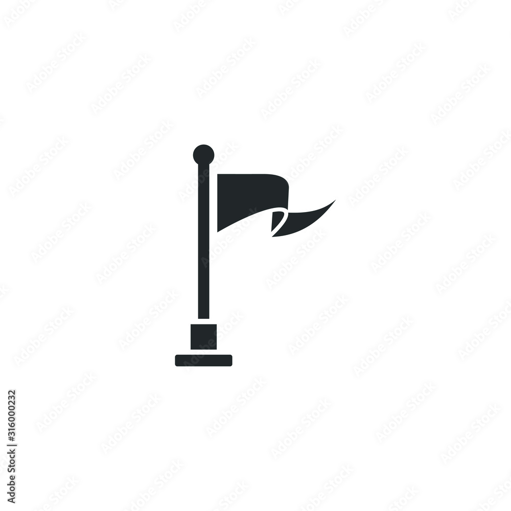 Poster flag icon template color editable. flag symbol vector sign isolated on white background illustration