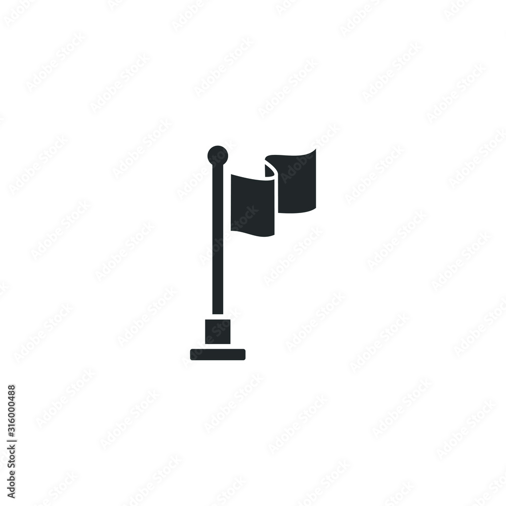 Poster flag icon template color editable. flag symbol vector sign isolated on white background illustration