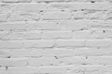 White brick wall background texture