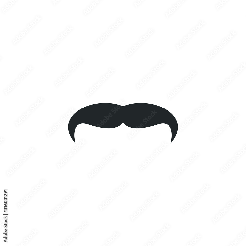 Aufkleber italy mustache icon template color editable. italy mustache symbol vector sign isolated on white bac