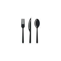 restaurant icon template color editable. Fork knife spoon symbol vector sign isolated on white background illustration for graphic and web design.