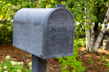 cute mail box with a word mail on it copy space