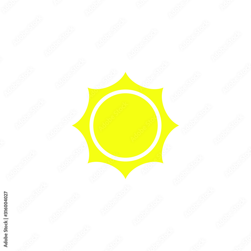 Poster sun icon template color editable. sun symbol vector sign isolated on white background illustration f