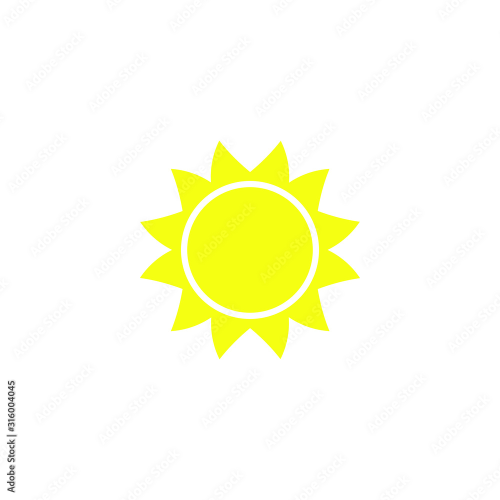 Poster sun icon template color editable. sun symbol vector sign isolated on white background illustration f