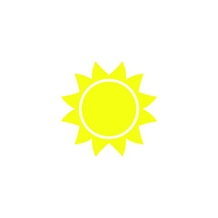 Sun icon template color editable. Sun symbol vector sign isolated on white background illustration for graphic and web design.