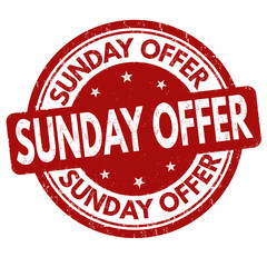Sunday offer sign or stamp