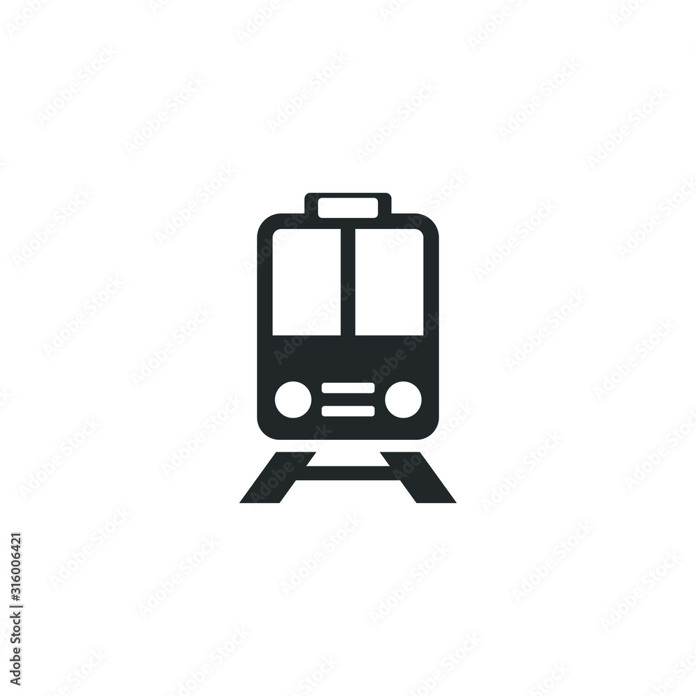 Poster train icon template color editable. train transportation symbol vector sign isolated on white backgr