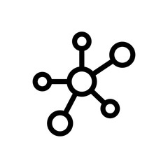 Molecule icon trendy