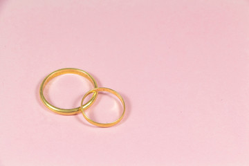 Two wedding rings made in gold