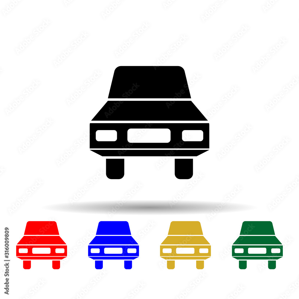 Poster car multi color style icon. simple glyph, flat vector of web icons for ui and ux, website or mobile 