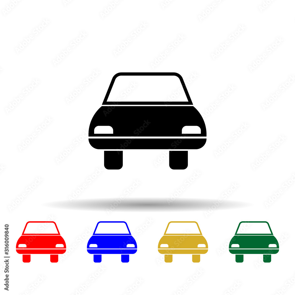 Poster car multi color style icon. simple glyph, flat vector of web icons for ui and ux, website or mobile 