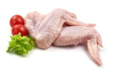 Fresh raw chicken wings, isolated on white background © GSDesign
