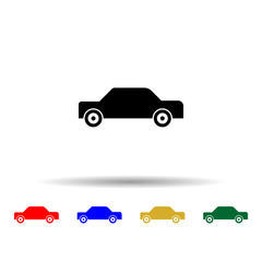 car multi color style icon. Simple glyph, flat vector of web icons for ui and ux, website or mobile application