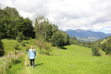 Fototapeta na wymiar Wandern in den Bergen von Schladming