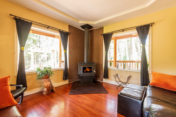 Fragment of interior design of a luxury living room in luxury house.