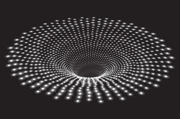 Dotted Halftone Vector Spiral Pattern or Texture with Spirals