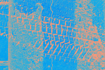 abstract coral and blue color texture background with copy space for design